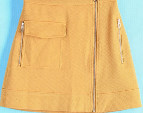 黄色A字裙半身裙短裙 如图款，L码尺寸见图...