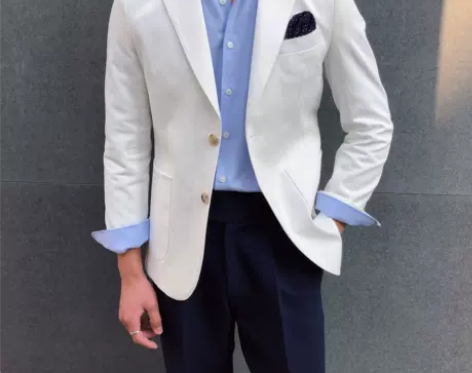 鹿三先生日系英伦春季补丁休闲单西装百搭潮流...