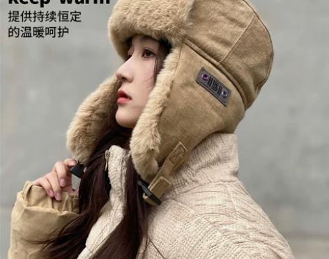 帽子女士冬季骑行保暖护耳神器电动车防风头套...