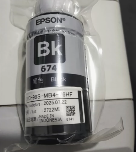 原装爱普生674拆机墨水  只有黑色，百分...