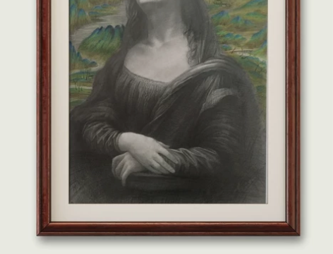 《蒙娜丽莎》憨豆2.0版本，小长期素描作品...