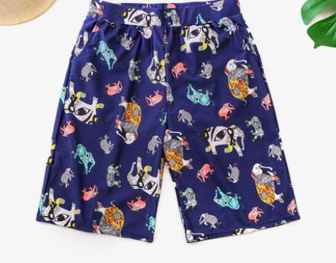 泳裤男士沙滩裤五分时尚款温泉宽松成人舒适大...