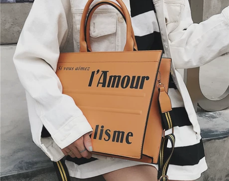 气质大包包女2022流行新款潮港风简约单肩...