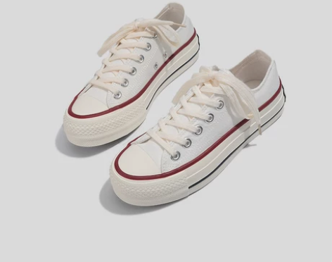 萱哥家 厚底低帮帆布鞋女2020春季新款百...