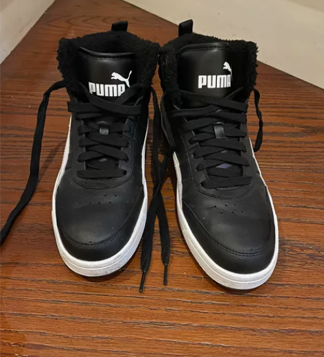 puma男士高帮加绒板鞋 给爸买的 他不喜...