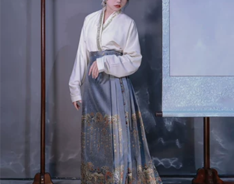 柏舟记书向鸿笺古风汉服女婚服款4.5马面裙...