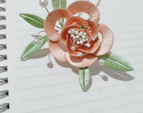 缠花缠花   汉服发饰   牡丹  山茶 ...