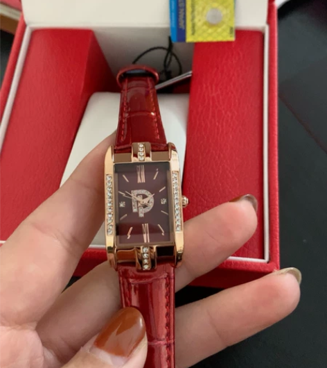 瑞士欧利时正品名牌女士手表个性气质长方形镶...