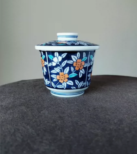 日本回流瓷,嘉泉盖杯,茶杯,老茶杯,三川内...