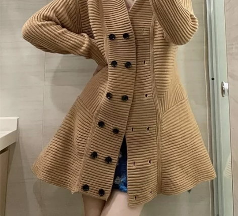 孤品古着vintage棕咖色毛衣外套 这件...