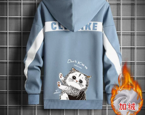 南极人卫衣男连帽秋冬款加绒加厚带帽秋季衣服...