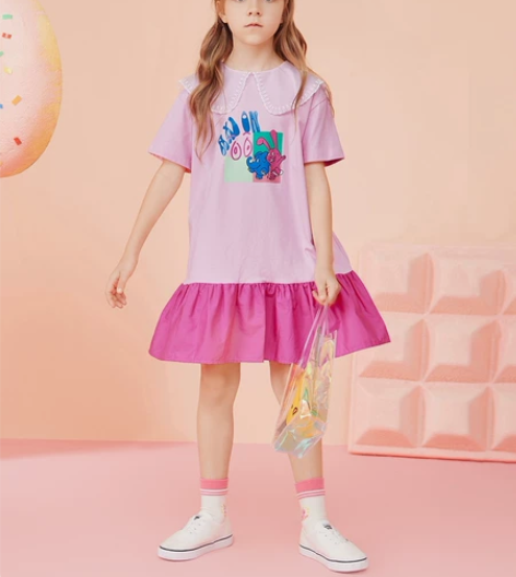 120MQD童装女童连衣裙夏装校园风JK儿...