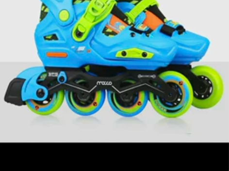 米高溜冰鞋儿童轮滑鞋男女高端平花鞋初学锁轮...