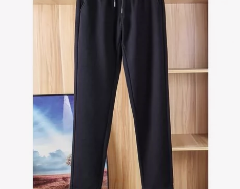 全新海家去标厚款男士松紧腰运动休闲裤,黑色...