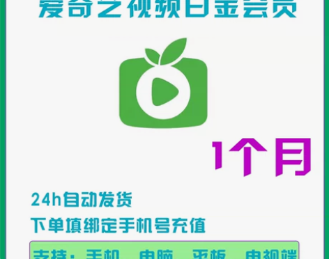 【支持电视端】爱奇艺视频白金会员1个月 爱...