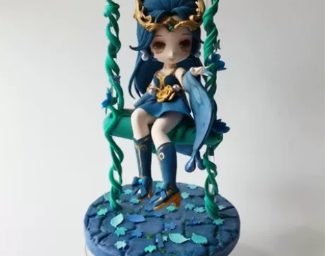 菟麻麻超轻粘土王者荣耀貂蝉仲夏夜之梦手办动...