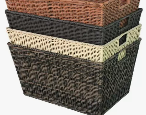 塑料藤编脏衣服收纳筐大号脏衣服收纳筐篮田园...