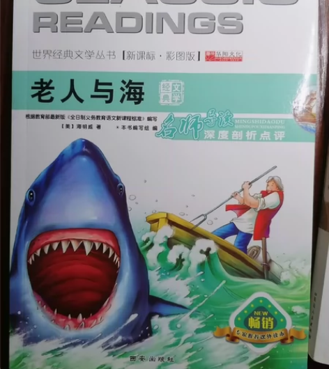 《老人与海》，正版，几乎全新。 彩色绘图，...