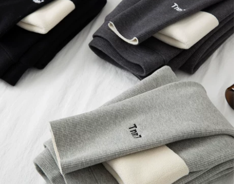 灰色打底裤女外穿网红秋冬季羊羔绒加绒加厚高...