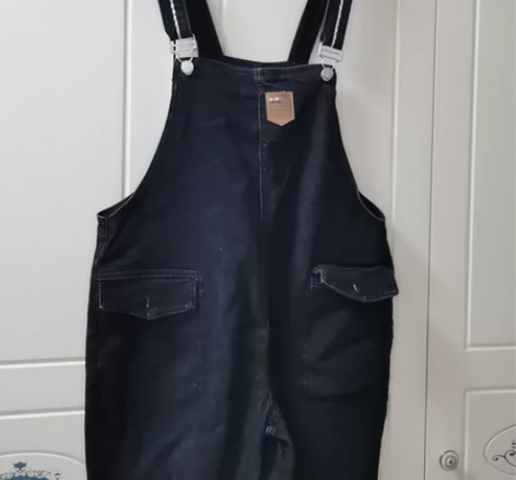 黑色牛仔背带裤女 115斤以上穿