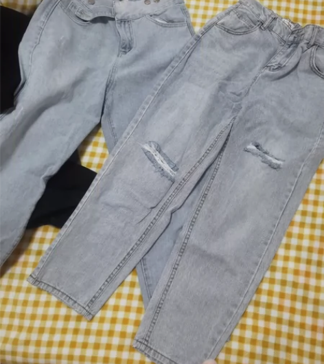 休闲牛仔裤 浅色牛仔裤 纯棉牛仔裤 M码 ...