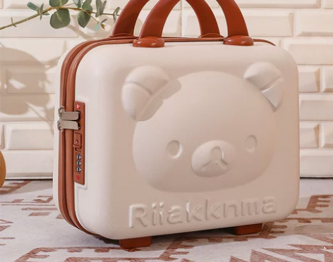卡通网红小熊手提箱女14寸小型密码化妆箱1...