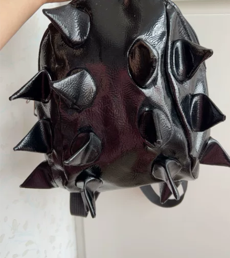 #儿童箱包 黑色柔软漆皮 个性、可爱、卡...