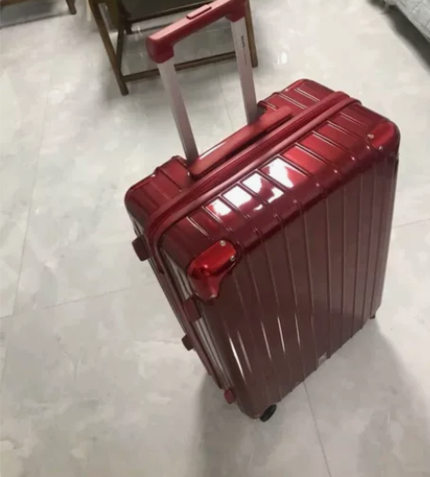 爱华仕(OIWAS)行李箱女男24英寸红色...