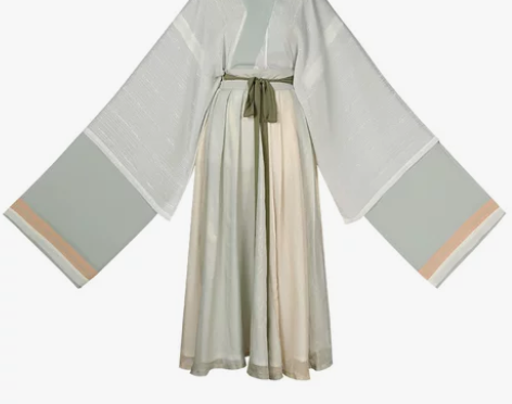 淡竹叶 花朝记汉服原创设计 魏晋制复原款襦...