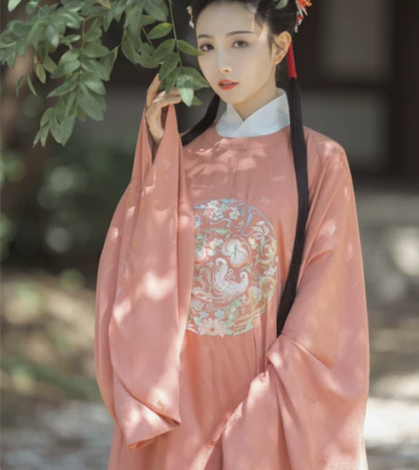 兰若庭 如约 圆领大襟 明制 汉服 暗纹 ...