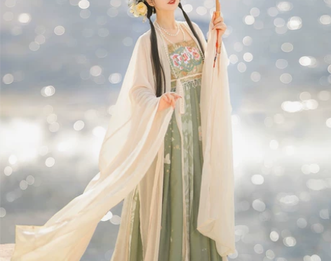 【春有约】茗月萱唐制诃子裙汉服 有大袖衫，...