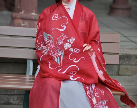 。如梦霓裳汉服女装襦裙明制袄裙披风凤鸾凤穿...