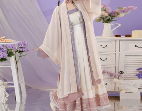 清梳原创芳华宋制汉服女长褙子对襟长衫吊带 ...