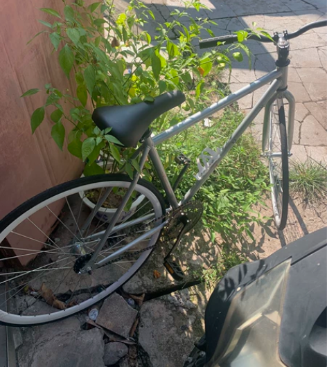 银色死飞自行车 感兴趣的话点“我想要”和我...