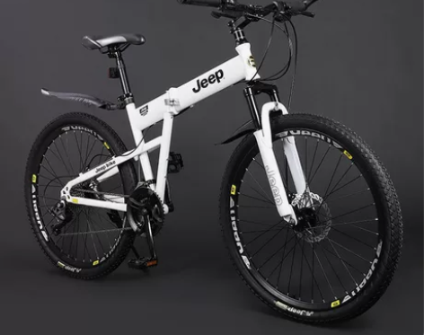 吉普JEEP折叠自行车双减震山地车碟刹成年...