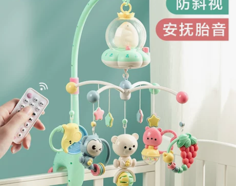 新生儿床头摇铃婴儿车旋转益智床上吊挂床铃宝...
