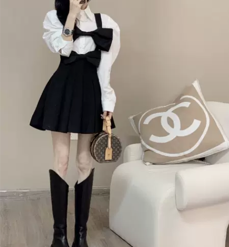 早秋小香风减龄港风复古chic休闲时尚洋气...