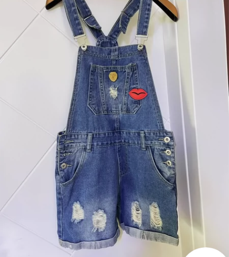 【出二手】背带牛仔短裤 M码 160/68...