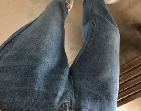瘦竹竿 直筒牛仔裤夏季薄款高腰韩版百搭20...