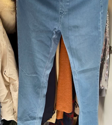 优衣库牛仔铅笔裤 包腿的 L码160/70...