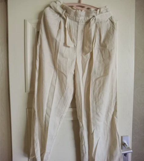 优衣库阔腿裤棉麻裤，舒服凉爽，不沾身，新品...