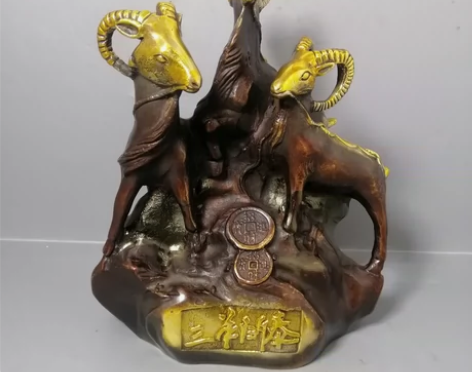 古玩铜器收藏，三羊开泰，工艺精湛 价格：2...