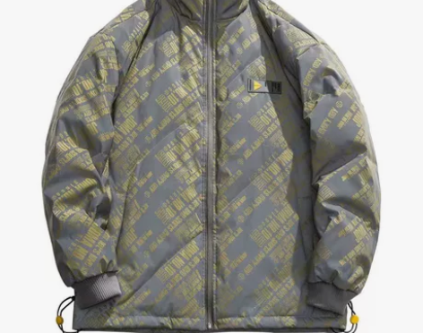 美式潮牌羽绒服男冬季白鸭绒潮流立领棉衣男情...