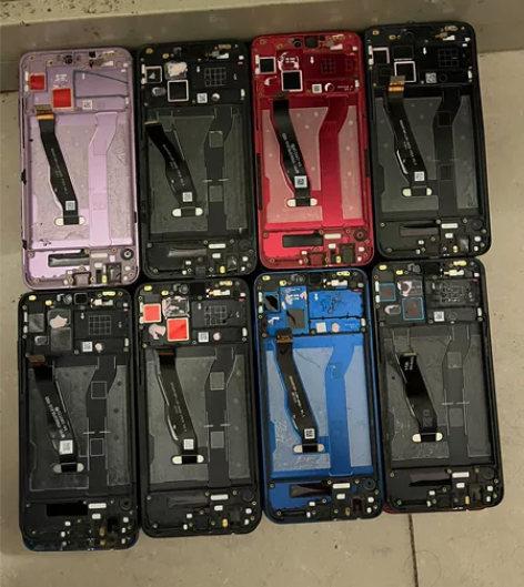 荣耀8x原装拆机外爆屏带框 原装外爆屏 外...