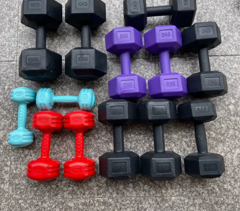 哑铃/特价处理小重量瑕疵款六角环保哑铃 如...