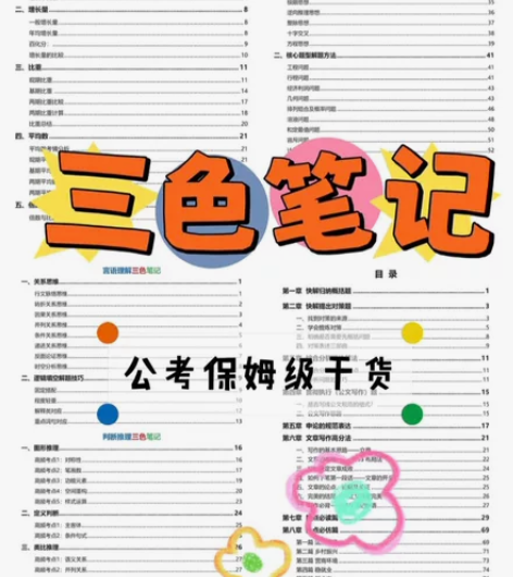 申论行测三色笔记187页申论规范词43页 ...