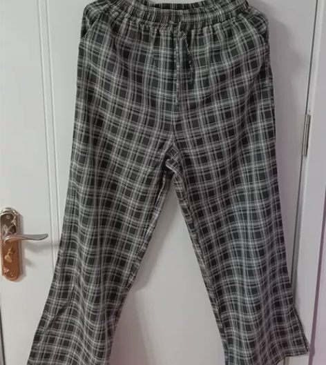 黑白格子裤子女2022宽松垂感阔腿裤显瘦复...