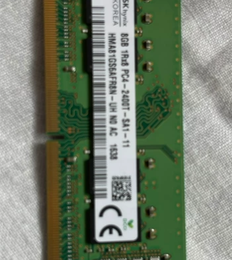 SK 8GB PC4-2400T 更换后 ...