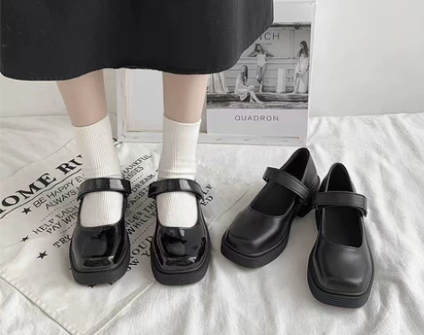 玛丽珍鞋女英伦风哑光 几乎全新 38码 ...