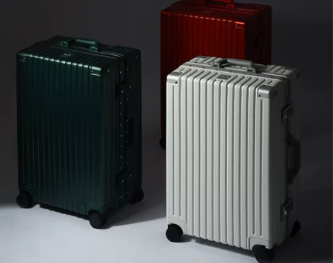 atgg复古行李箱女26寸万向轮铝框密码箱...